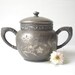 Antique Silverplate Sugar Bowl - Engraved Floral - Britannia Quadruple Silver
