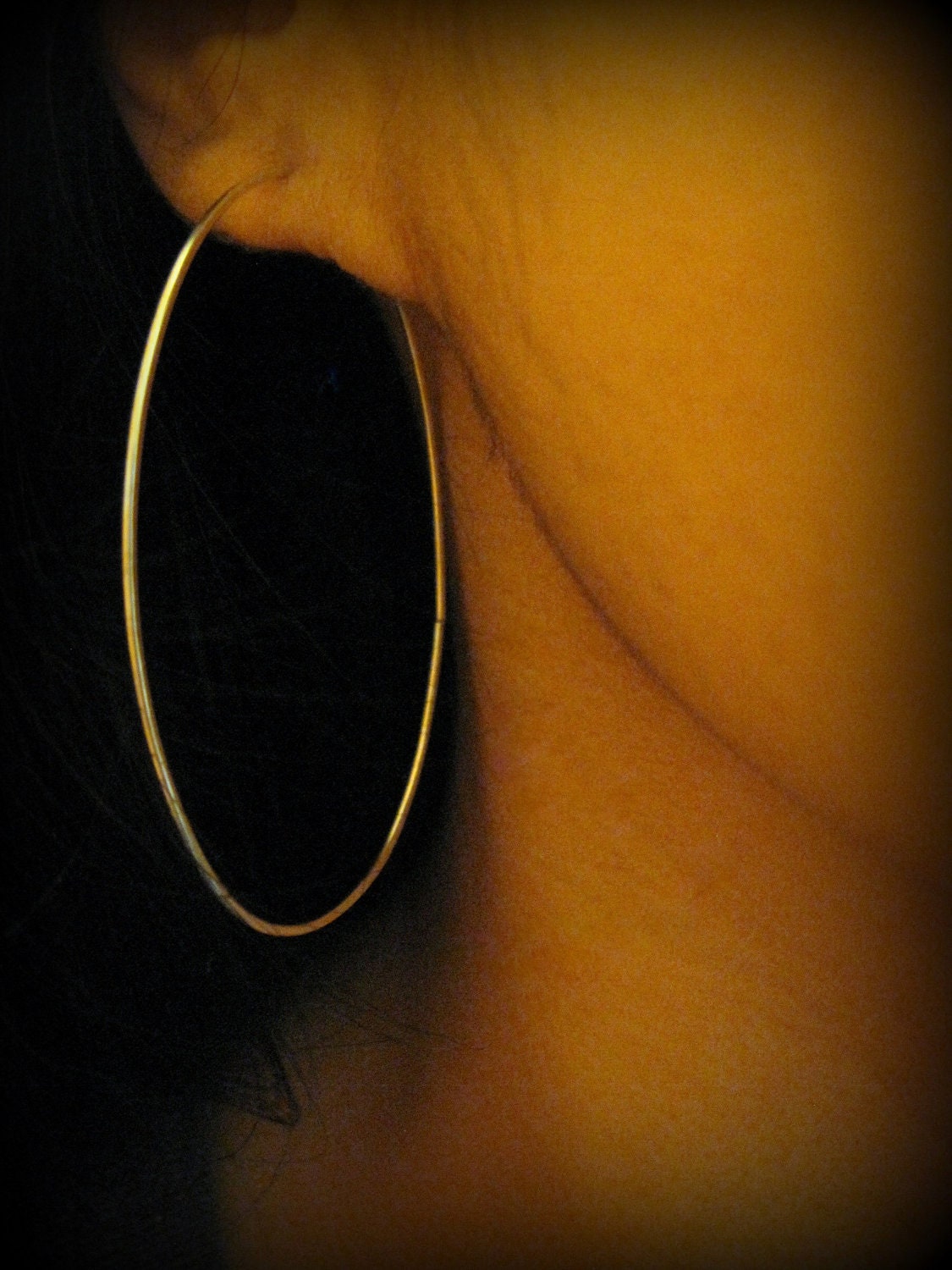 Silver Oval Hoops - seamless large sterling silver hoops