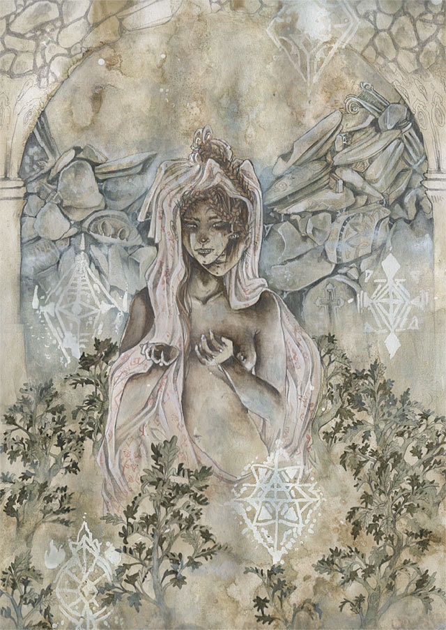Temple Vaults - Original Painting Faerie / Magical / Fantasy