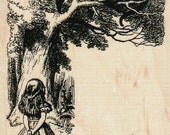 Alice & Cheshire Cat  rubber stamps   unmounted 9465