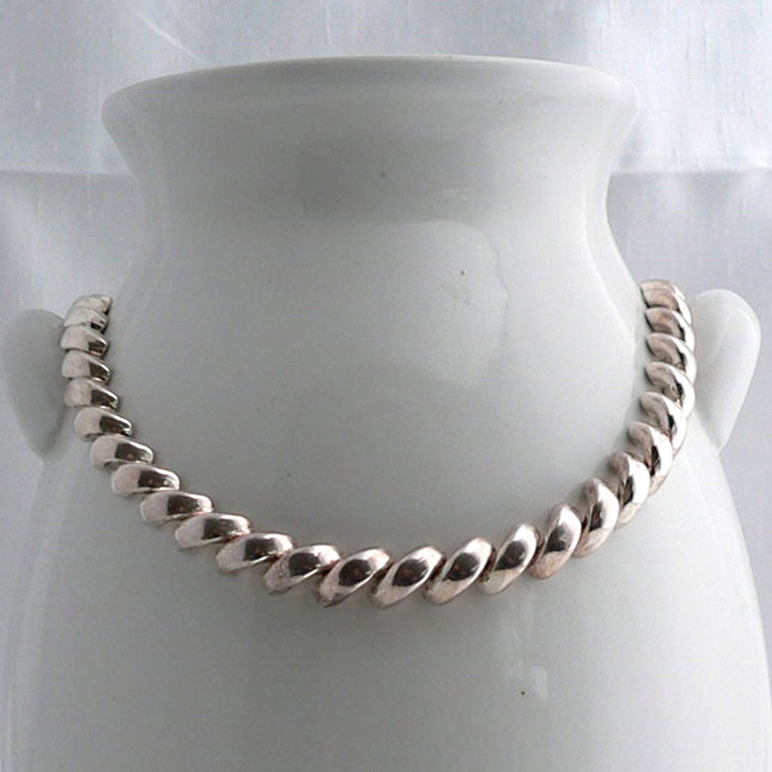 Vintage Italian Silver Chain Necklace 16"