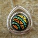 Dichroic Fused Glass in a Silver Setting, Dichroic Glass Pendant - Southwestern Diversion