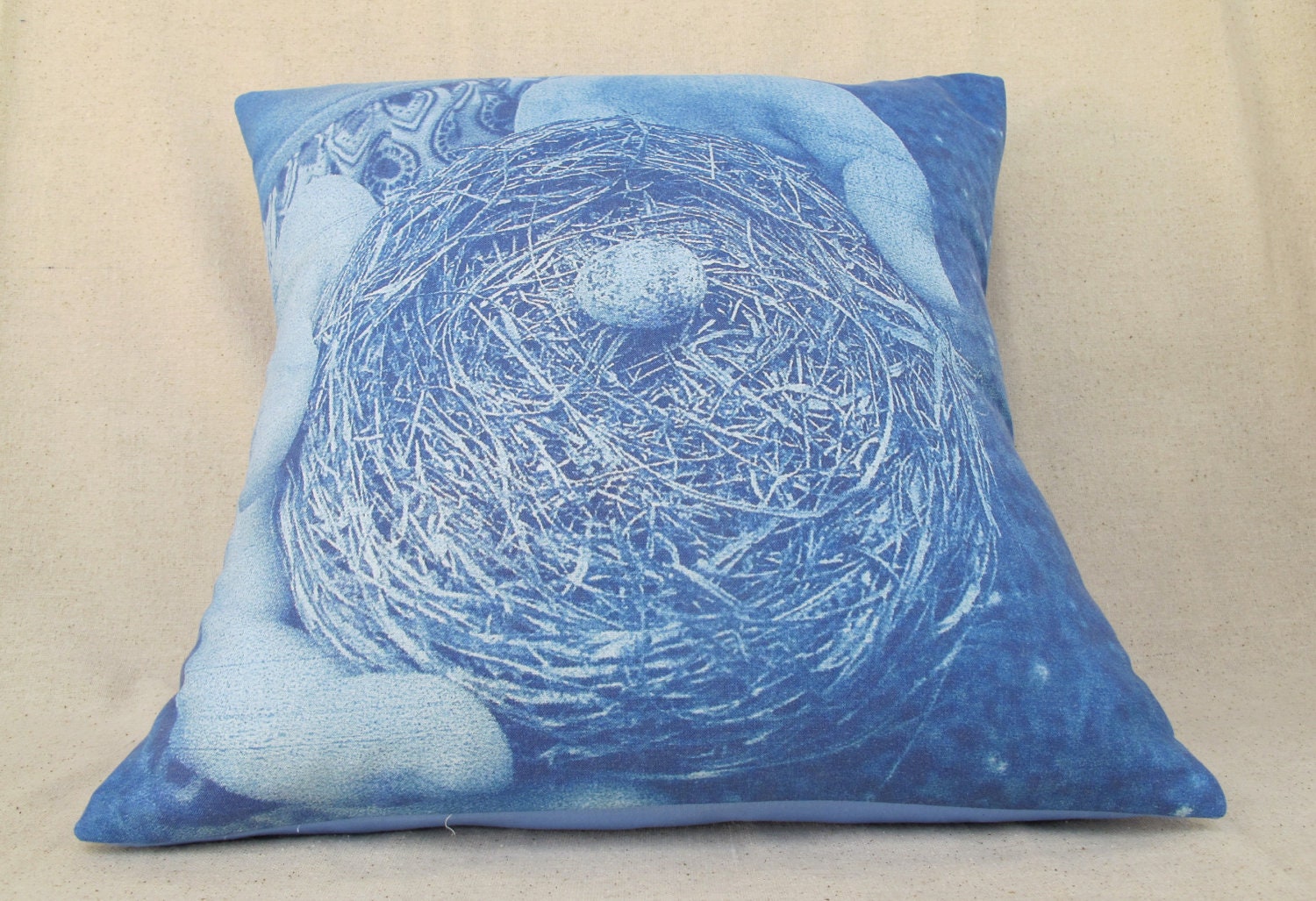 sunprint pillow -- nest