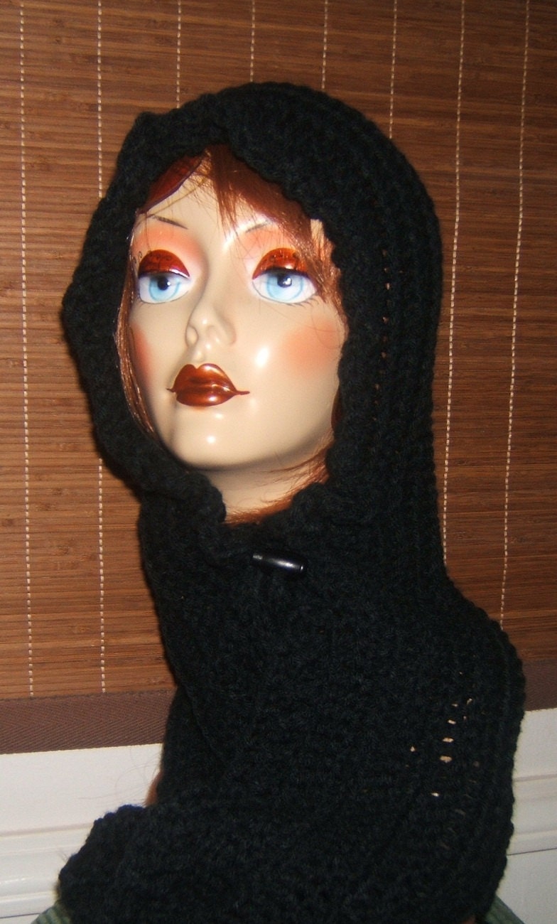 Warm and Cozy Crochet Hoodie Scarf Pattern (PDF PATTERN FILE)
