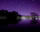 Nighttime at Jamaica Pond- 5x7 Photograph- Matted Print
