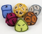 Gaming Dice - six geometric PDF CROCHET PATTERNS