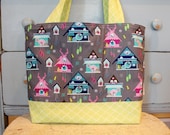 Diaper Bag by PETUNIAS Reversible Large gray  - tote bag purse market tote laptop gym sack gift baby shower nappy everyday ready to ship