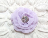Mini Chiffon Flower Hair Clip. Or Pin Brooch. CHOOSE YOUR COLOR. Flower Girl. Small Fabric Flower Headpiece. Rhinestone Button