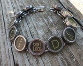 Vintage Typewriter Key Bracelet