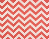 Decorative Pillows Cushions Cover - Coral & White Zig Zag Chevron - 12 x 16 Accent Throw Lumbar - Baby Nursery Decor