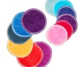 TWENTY-FOUR 2-Ply Reusable Cloth Facial Rounds (set of 12 rounds, 3.5" diameter) bamboo & cotton