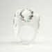 Clear Cubic Zirconia Ring, Clear Resin Ring with a Large Round Diamond Shaped Zirconia