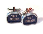 Vintage Typewriter Keys Cufflinks Cuff Links  Shift Freedom