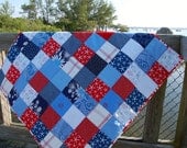 Handsome Handmade Patchwork Quilt, for baby or toddler, boy or girl