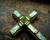 Spring Green Millefiori Confirmation Cross