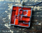 Ruby Red Mosaic Pendant