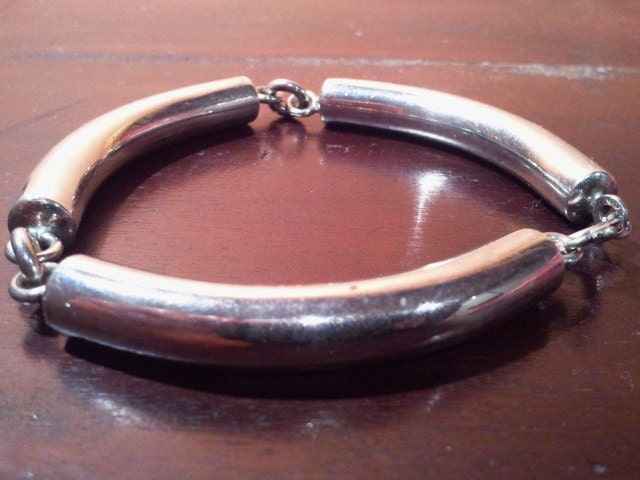 Vintage 1970s sterling silver chunky braclet