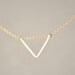 Gold fill chevron - small gold v necklace - minimalist modern jewelry - women gift under 40