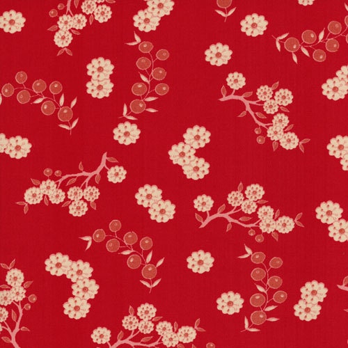 Art Gallery Fabric - Scarlet Retro Branches - Fat Quarter