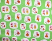 Japanese Fabric Heather Ross for Kokka Nursery Versery Fat Quarter - Piggies - green