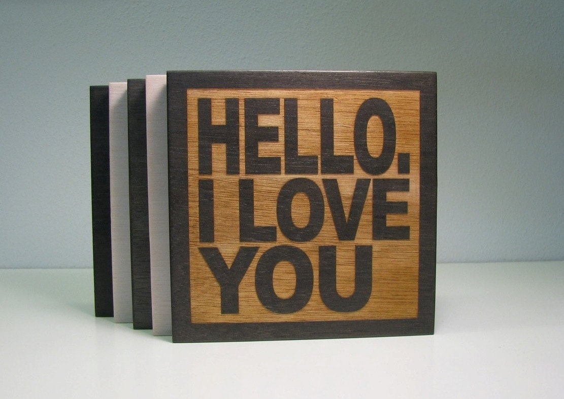 Lyric Art - The Doors - Jim Morrison - Hello, I Love You - JukeBlox Typography Tile Art Block - Any Color