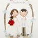 custom beach wedding cake topper - with arch