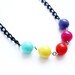 Gum ball necklace - rainbow bright statement jewelry