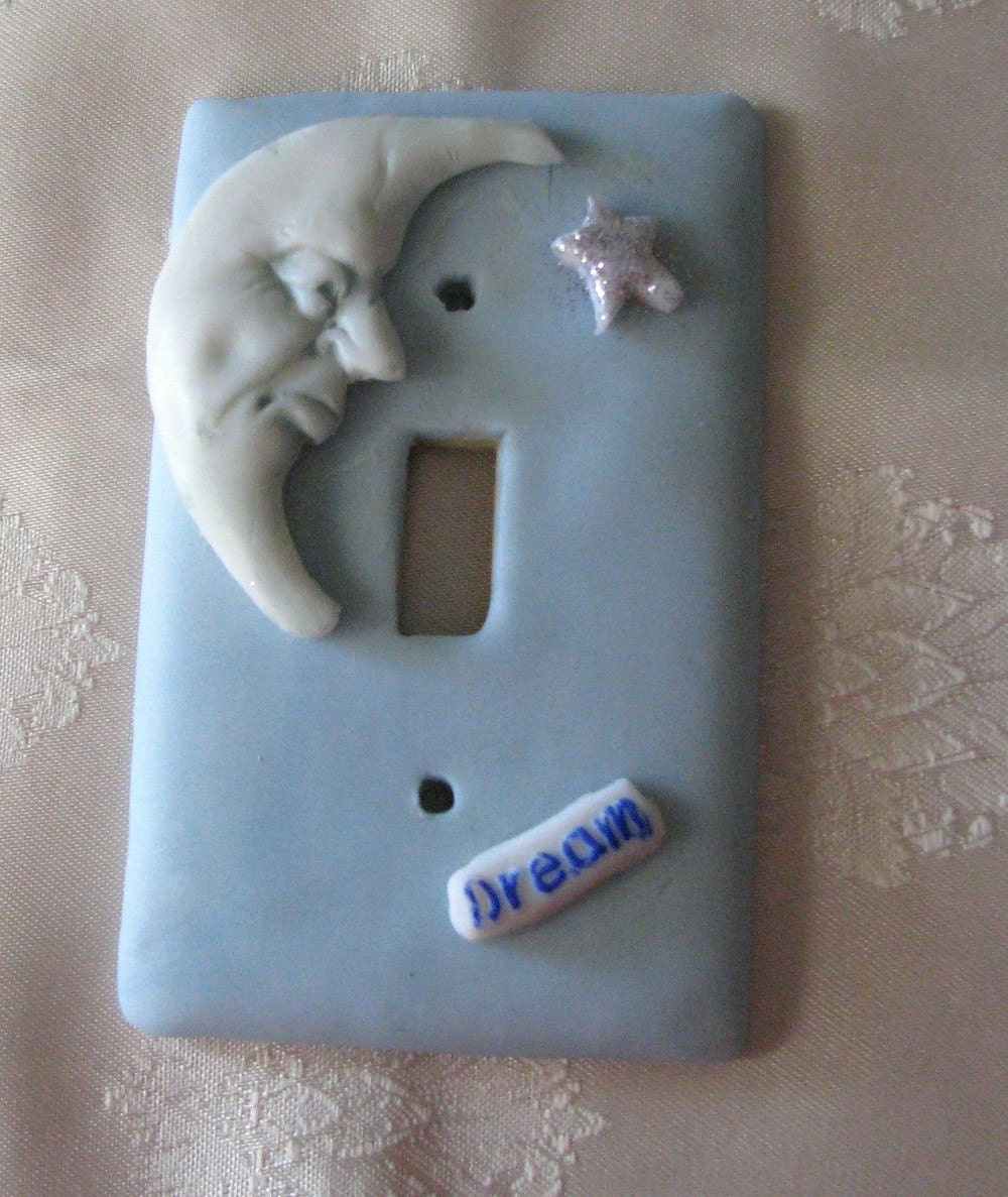 Blue Moon and Star Light Switch Cover