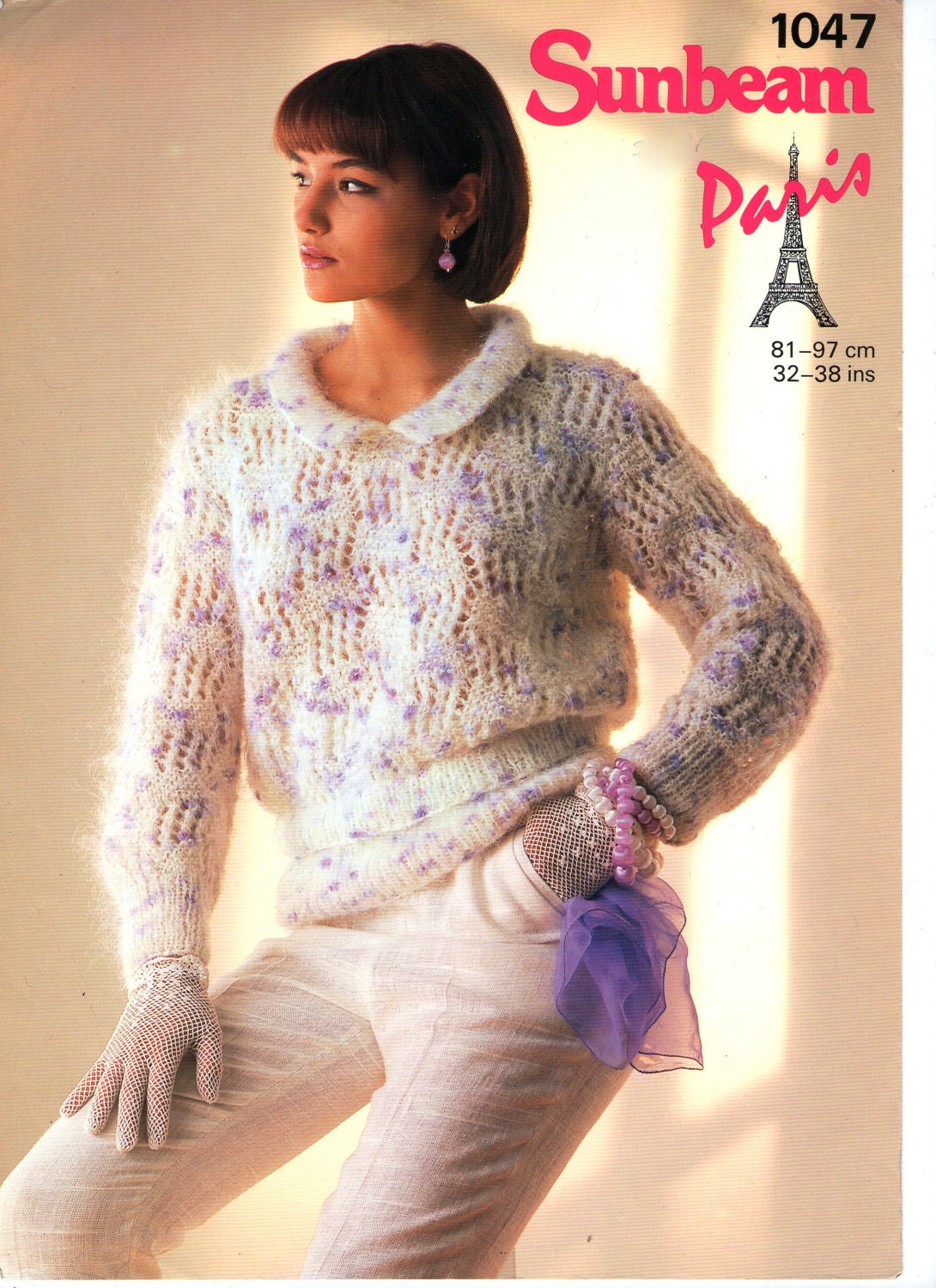 2  Paris Mohair Sweater Patterns Vintage Knitting Pattern Original Patterns from 80's