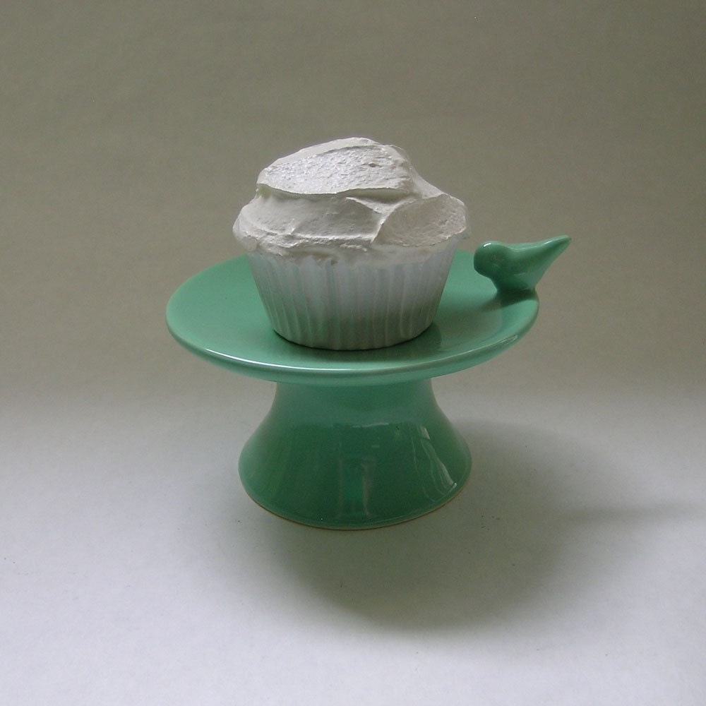 Ceramic Cupcake Stand with Bird