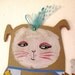 Geometric Rabbit Decoration  / Hinged Beasts Series