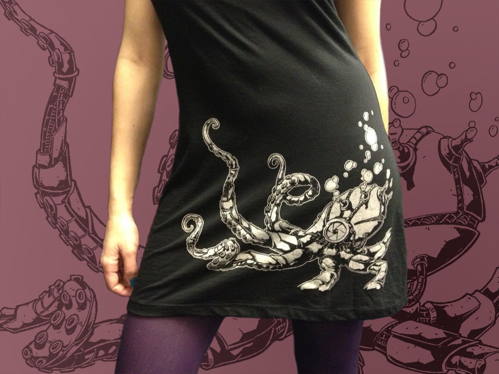 ROBOCTOPUS Womens Scoop Neck Dress