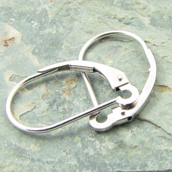White Solid 14K Gold Interchangeable Leverback Earring for Ear Charms
