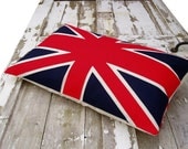 SALE Traditional red, white & blue Union Jack flag cushion/pillow DISCONTINUED SIZE