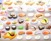 Sushi Stickers Traditional Japanese Food Puffy Stickers (S12)