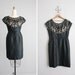 on hold - 1950s vintage illusion scallop sheath dress