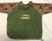 Little Monkey Sleeved Bib - 6 months to 2T