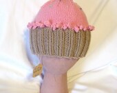 Pink Cupcake Hat With Glow in the Dark Beads - Fits 3 to 6 Year Old