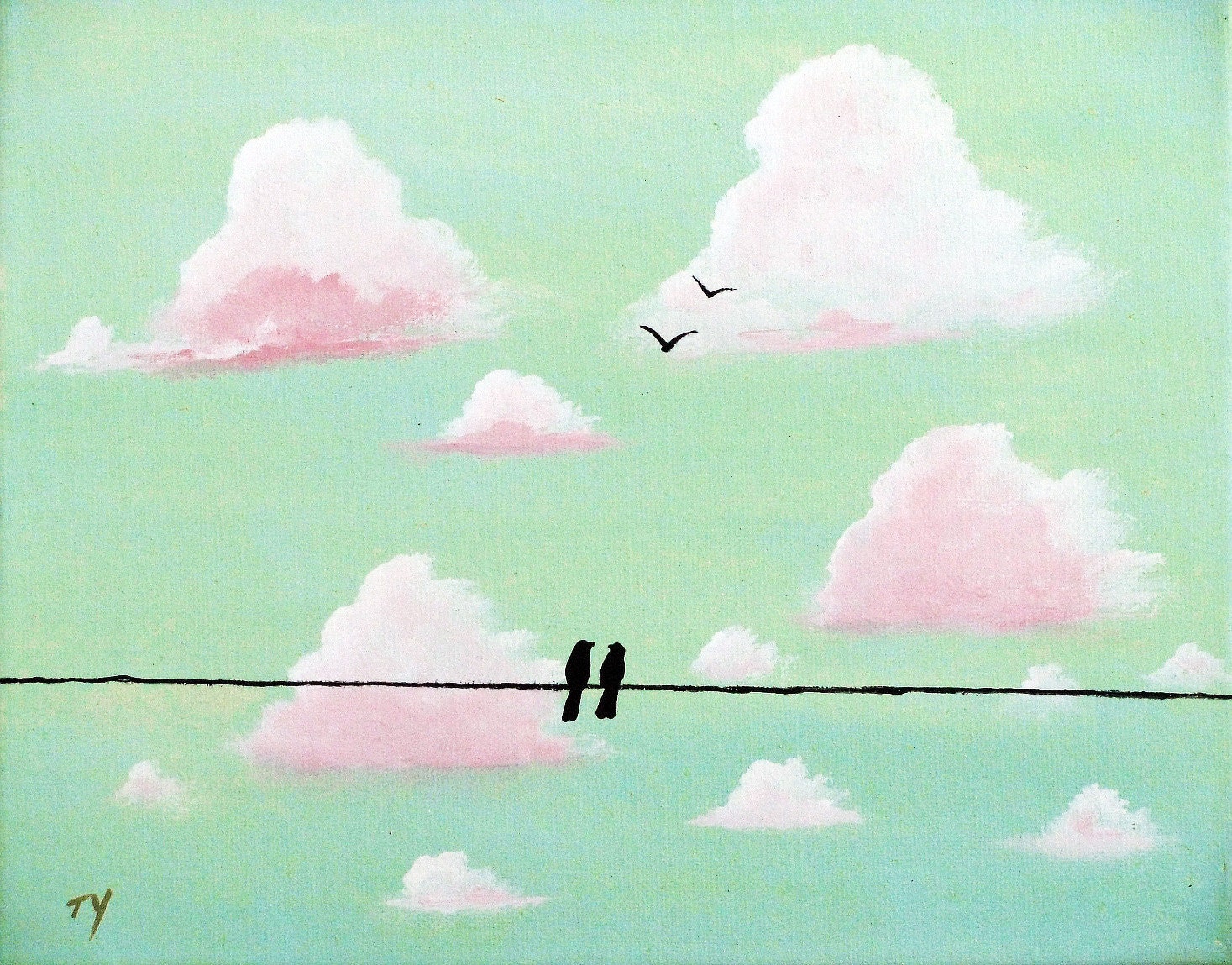 Pink Clouds Painting