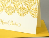 Damask Custom Personalized Stationery / Personalized Stationary Set of 16
