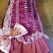 Purple girdle skirt lace burgundy satin ruffles bow vintage victorian romantic small medium by vintage opulence on Etsy