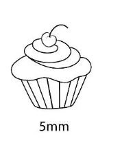 Cupcake Metal Stamp 5mm NEW