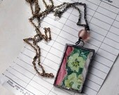 Vintage Wallpaper  - Little Pretty Necklace - prairie gypsy collage