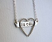 Handmade I and Love and You- Avett Brothers- Heart Pendant
