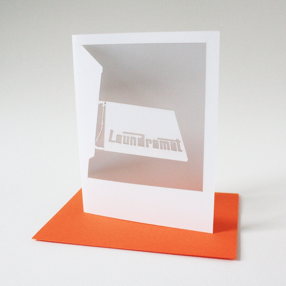 polaroid card : laundromat