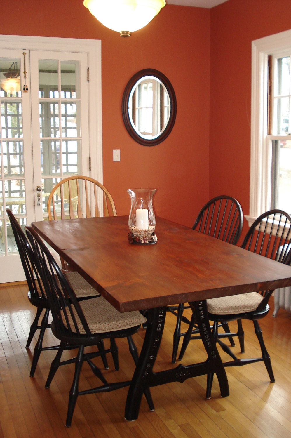 Farm Table with Antique Machine Shop Legs