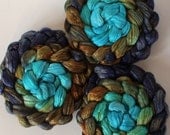Roving for spinning  50/50 hand dyed silk merino gradient roving PRE ORDER 2ozs Tui