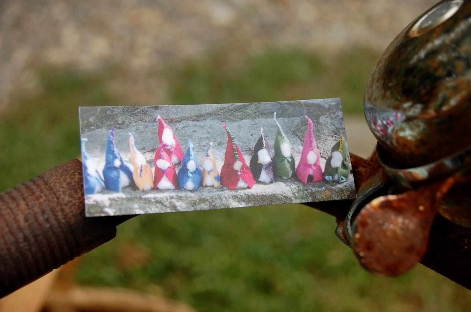Wooly Gnomes all in a row magnet
