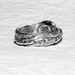 Ring Leaf Vine Bark Leaf Handmade Pure Silver Band