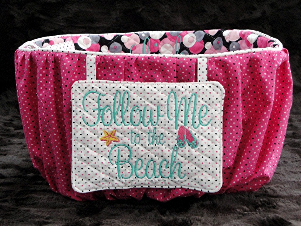 Bicycle Basket Liner for - Dogs - Pets - Includes Embroidered Personalization - Memory Foam Pad
